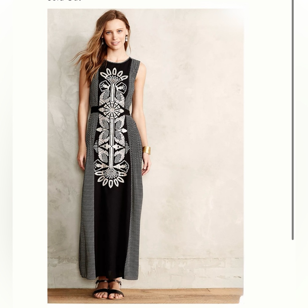 Anthropologie Ranna Gill NWT Totem Embroidered Maxi Dress